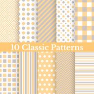 Vintage different vector seamless patterns N4