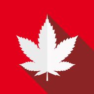 Weed icon Cannabis symbol silhouette Vector