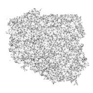 Poland Map Network Black And White