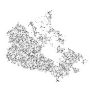 Canada Map Network Black And White