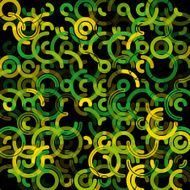 Autumn Geometric Circle Background Pattern