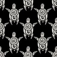 Sea Turtles Seamless Vector Pattern N2