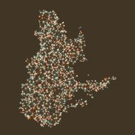 Quebec Map Network Mesh