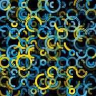 Coral Reef Geometric Circle Background Pattern