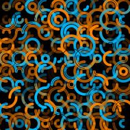 Coral Reef Geometric Circle Background Pattern N2
