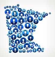 Minnesota Business People Faces Finance and Teamwork Pattern N2