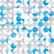 Blue Tec Geometric Circle Pie Pattern Square