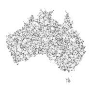 Australia Map Network Black And White