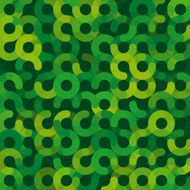 Jungle Geometric Circle Pattern Square