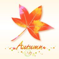 Autumn leaf symbol