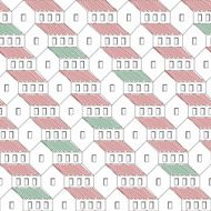 house pattern colored roof