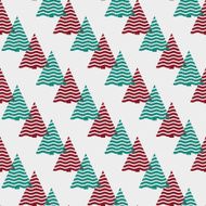 Seamless tree glitter symbols on white paper