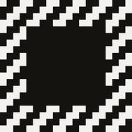 Black paper with white frame geometric pattern