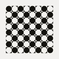 Geometric circle design on white paper