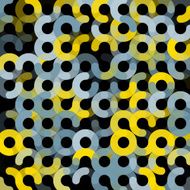 Gold Mine Geometric Circle Pattern Square