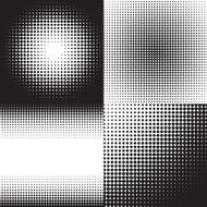 set of halftone background