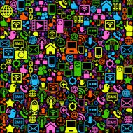 social network background coloured