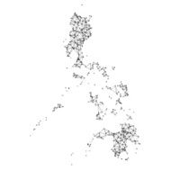 Philippines Map Network Black And White