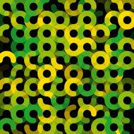 Autumn Geometric Circle Pattern Square