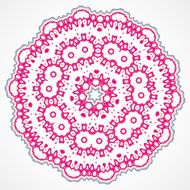 abstract red floral pattern icon for design N2
