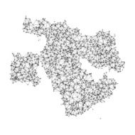 Middle East Map Network Black And White