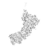 Oman Map Network Black And White