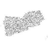 Yemen Map Network Black And White