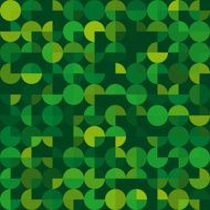 Jungle Geometric Circle Pie Pattern Square
