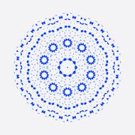 abstract blue floral icon background