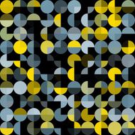 Gold Mine Geometric Circle Pie Pattern Square