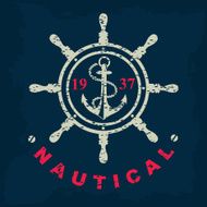Nautical marine badge design