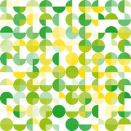Spring Geometric Circle Pie Pattern Square