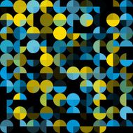 Coral Reef Geometric Circle Pie Pattern Square