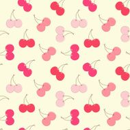 Cherries seamless background