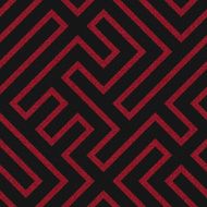 Seamless red glitter maze pattern on black paper