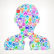 Businessman on School &amp; Education Icon Pattern N2
