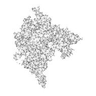 Montenegro Map Network Black And White