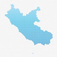 Italy Regions Lazio Map Blue Dot Pattern
