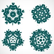 set of abstract color floral pattern for design N4