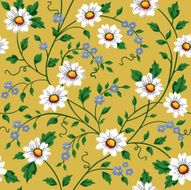 Vector seamless daisy pattern