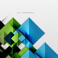 Geometric squares and rhombus futuristic template