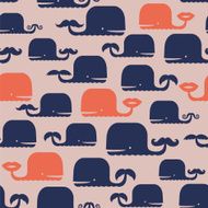 Cute pattern with whales