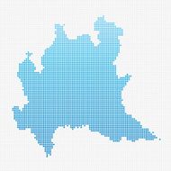 Italy Regions Lombardia Map Blue Dot Pattern