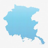 Italy Regions Friuli Venezia Giulia Map Blue Dot Pattern