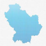 Italy Regions Basilicata Map Blue Dot Pattern