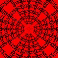 abstract black pattern with red background N2