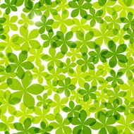 Seamless pattern with bright green flowers
