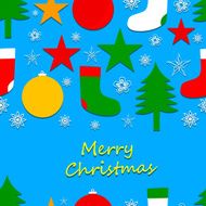 Christmas Greeting With Seamless Background