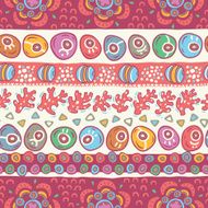 Hand drawn ethnic seamless pattern in nature style