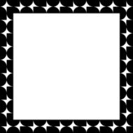 Paper with black and white frame geometric pattern
